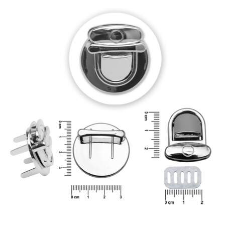 Fecho de Metal Pressão Circulo 3,0 x 3,5cm com 06 Und