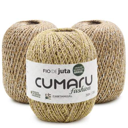 Fio de Juta Natural Cumaru Fashion Brilho 200g 260mts