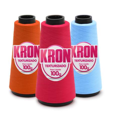 Fio Para Overlock 100% Poliéster Texturizado Kron 100g