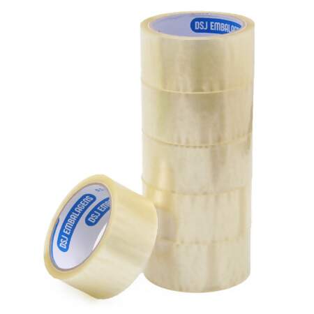 Fita Adesiva de Embalagem Transparente 40 Micras 45mmx50mts 06Und