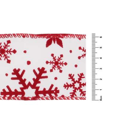Fita Aramada Natal Progresso TCF018 Estrelas Vermelha 63mm 10mts 