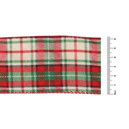 Fita Aramada Natal Progresso XC030 Xadrez Natalino 63mm 10mts 