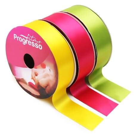 Fita de Cetim N.09 Progresso 38mm com 50mts