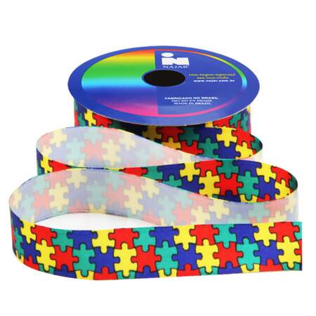 Fita de Cetim Autismo Najar 380 N.03 15mm 10mts