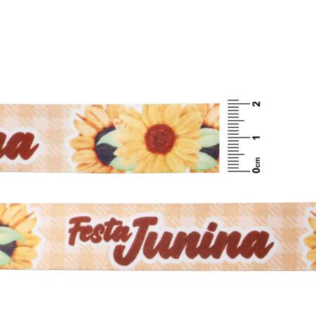 Fita de Cetim Junina Progresso N.05 22mm 10mts