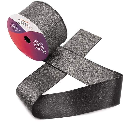 Fita de Cetim com Lurex Cinderela 38mm 10mts