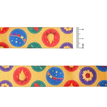 Fita de Cetim Junina Progresso N.05 22mm 182 Elementos 10mts FL