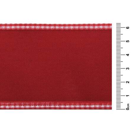 Fita de Natal Cromus 6,3cm 1014258 Juta Vermelho 9,14mts FL