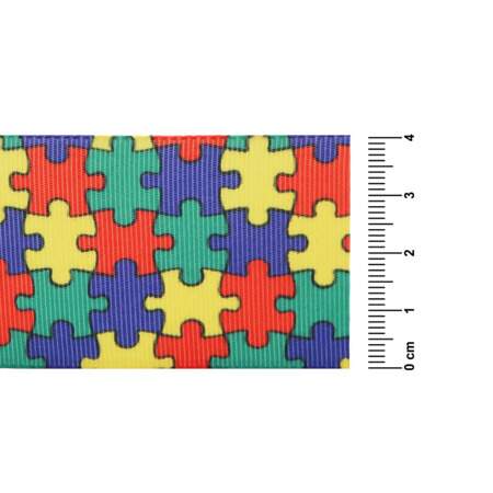 Fita de Gorgurão Autismo Najar 381 N.09 01 Quebra-Cabeça 40mm com 10mts