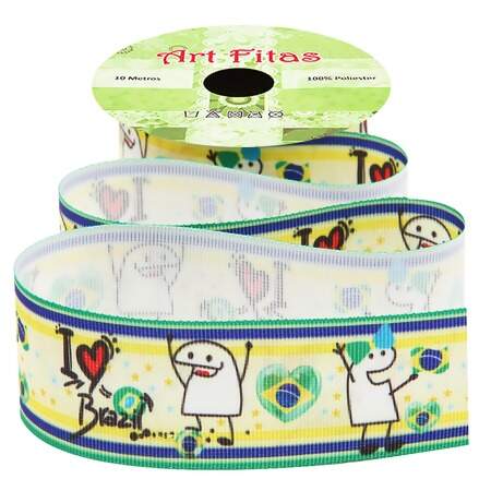 Fita de Gorgurão Art Fitas 38mm Copa 18 Flork 10mts FL