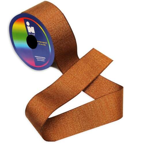 Fita de Gorgurão com Lurex Ouro Najar R.435 N.09 40mm com 10mts