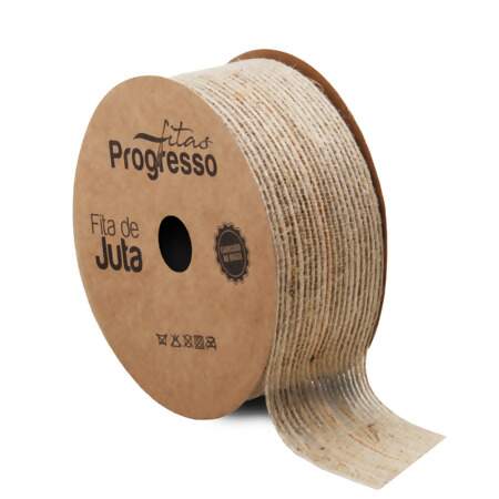 Fita de Juta Progresso JT009 Natural 38mm 10mts