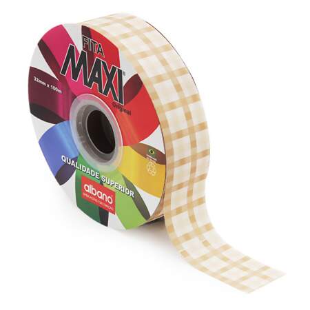 Fita Maxi Paper Look Vichy Albano Natural 32mmx100mts 