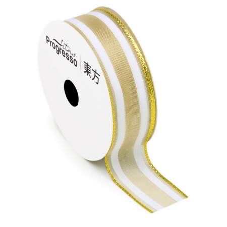 Fita Metalizada Progresso M013-025 25mm 203 Ouro 10mts