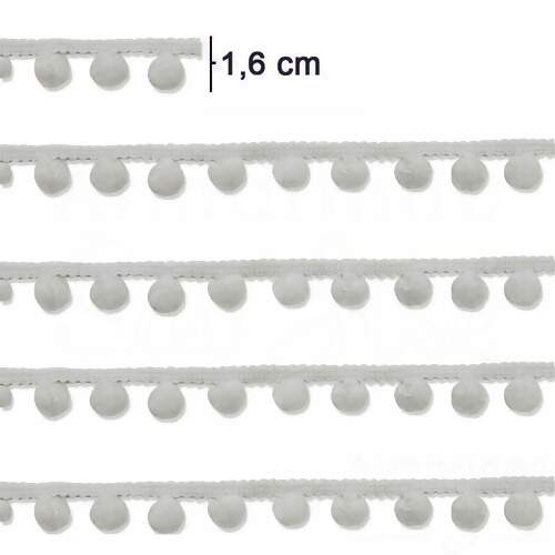 Fita Grelot Pompom Britânnia Pequeno 16mm 10mts FL