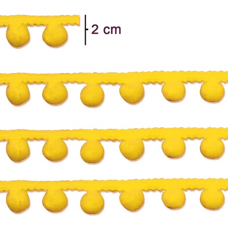 Fita Grelot Pompom Britânnia Grande 20mm 10mts FL