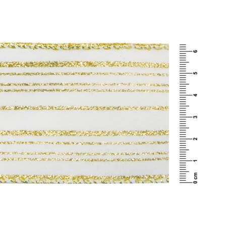 Fita de Natal Progresso Aramada Listra Glitter 001 63mm 10mts