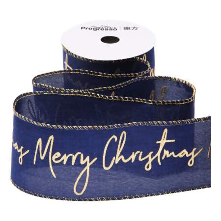 Fita de Natal Progresso Aramada Merry Christmas 001 63mm 10mts