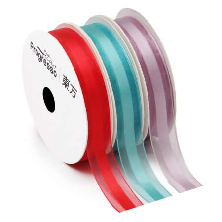 Fita de Voal com Cetim Progresso VCE-003 N.03 15mm 10mts
