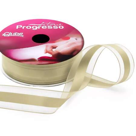 Fita de Voal com Cetim VCE N.05 Progresso 22mm com 10mts FL