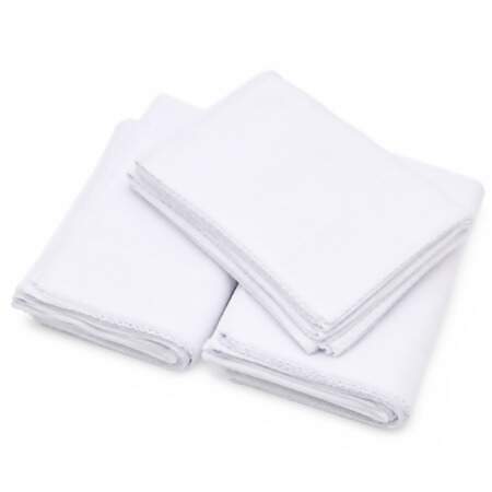 Fraldinha Nicoli Crochet 30x40cm Branco com 12 Und