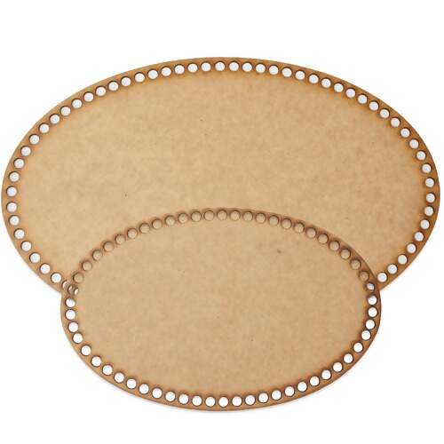 Fundo de Bolsa de MDF Oval 