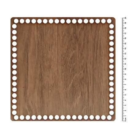Fundo de Bolsa de MDF Quadrado Tons Amadeirados