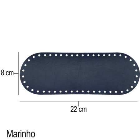 Fundo de Bolsa em Couro Oval 157 8cm x 22cm