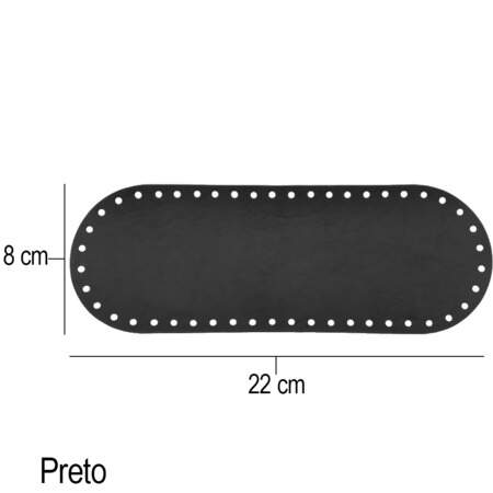 Fundo de Bolsa em Couro Oval 157 8cm x 22cm