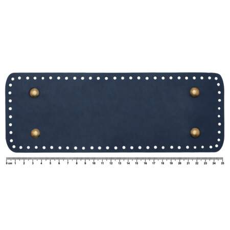 Fundo de Bolsa em Couro Retangular Dupla com Rebite M 144 25cm