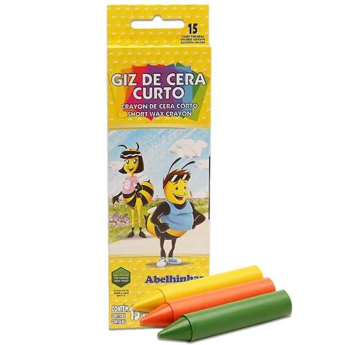 Giz de Cera Curto Acrilex Ref.9215 Caixa c/15 unidades