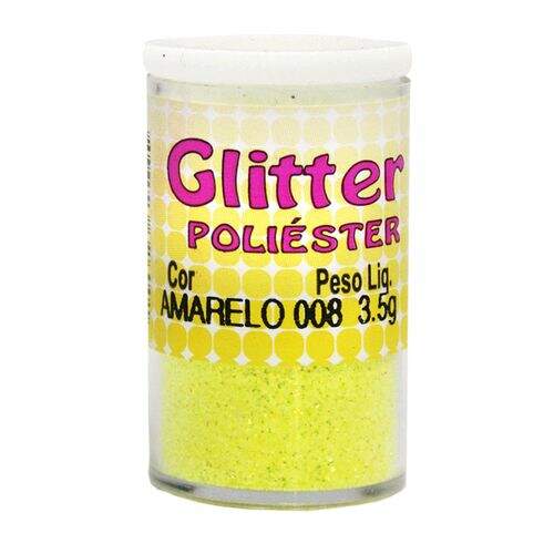 Glitter Poliéster Cítrico 3,5 gramas 0.008g/m² - Glitter