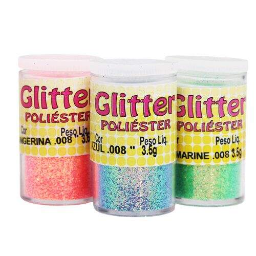 Glitter Poliéster Cítrico 3,5 gramas 0.008g/m² - Glitter