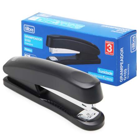 Grampeador Tilibra G103 Preto para 20 Folhas 