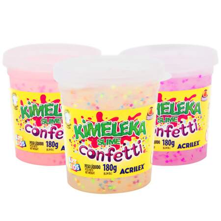 Kimeleka Slime Confetti Acrilex R.05878 180g Sortidos