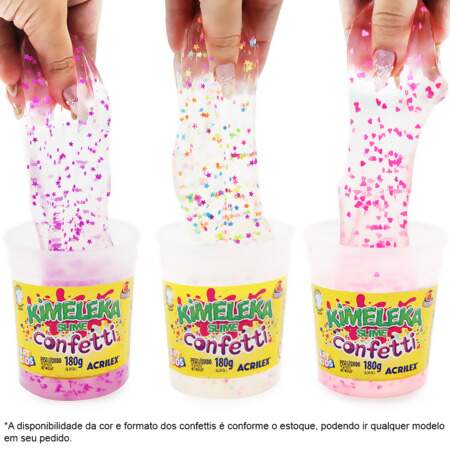Kimeleka Slime Confetti Acrilex R.05878 180g Sortidos