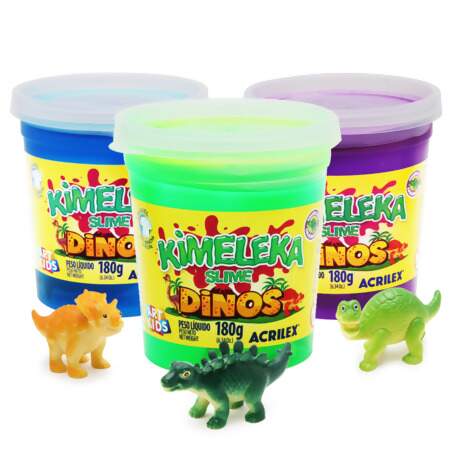 Kimeleka Slime Dinos Acrilex R.05838 180g Sortidos