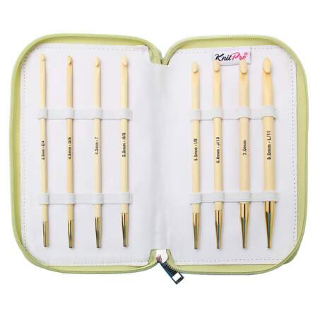 Kit Agulha de Crochê Bambu Afegão Tunisiano Knitpro 22554