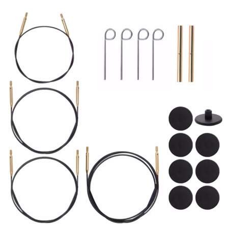 Kit Agulha Tricô Circular Intercambiável J Adore Cubics Deluxe Knitpro 19301