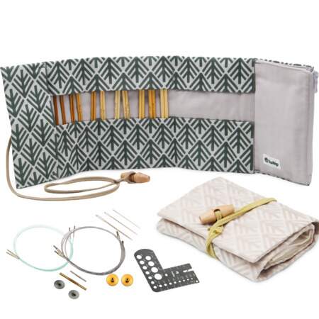 Kit de Agulhas Tricô Bambu Intercambiável Tulip CarryC Long Komorebi