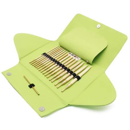 Kit de Agulha Circular Tricô Circulo ADDI Click Bamboo 8 Und