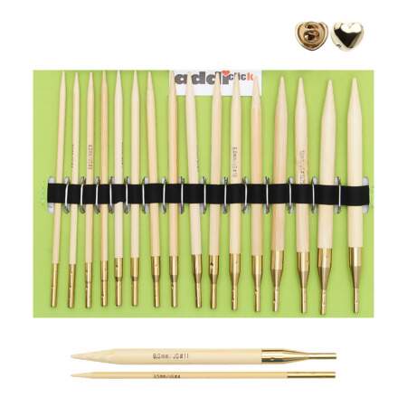 Kit de Agulha Circular Tricô Circulo ADDI Click Bamboo 8 Und