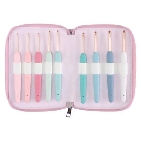 Kit Agulha Crochê Coloridas Luxo Vybe KnitPro 30180 c/09 Und