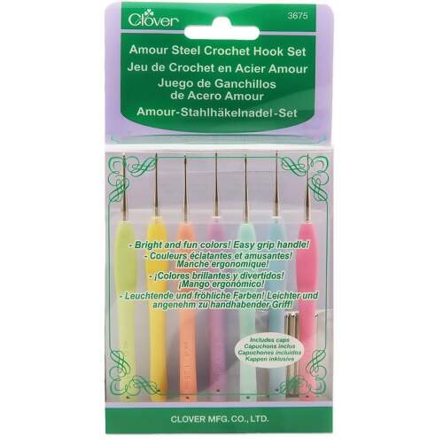 Kit Agulha De Crochê Extra Fina Clover Ref.3675