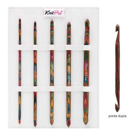 Kit Agulhas de Crochê Ponta Dupla Symfonie Knitpro 20669