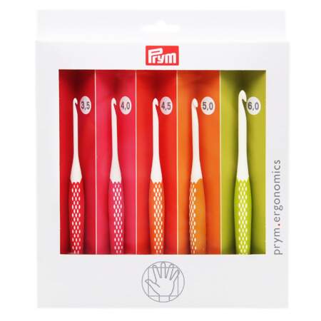 Kit Agulha de Crochê Prym Ergonomics Finas com 05 Und