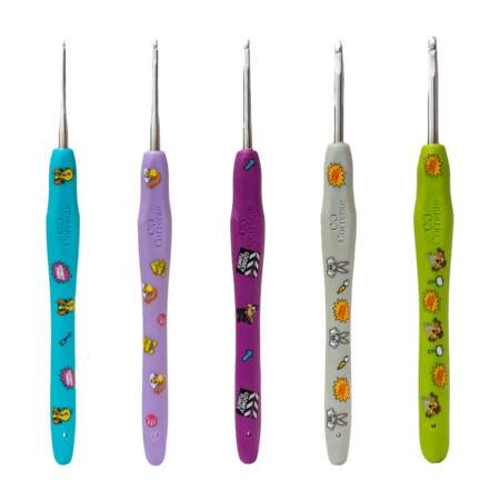 Kit Agulhas de Crochê Corrente Cabo Emborrachado Looney Tunes