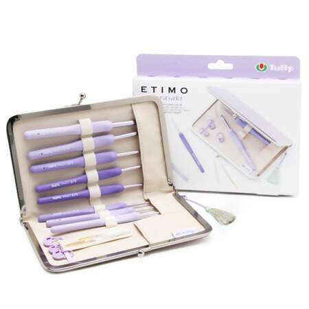 Kit Estojo Agulhas de Crochê Tulip Etimo Murasaki TEM-001E