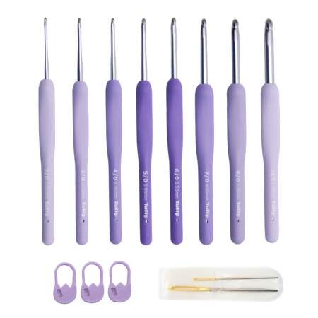 Kit Estojo Agulhas de Crochê Tulip Etimo Murasaki TEM-001E