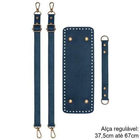 Kit de Alças e Fundo para Mochila em Couro com Regulador 163